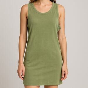 Nanavatee Green Sleeveless Lightweight Tank Dress Size Large Casual Summer Style